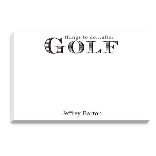 Golf Big and Bold Notepads